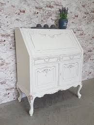 Shabby Chic Vintage Sekretar Schreibtisch Kommode Schrank Antik Weiss
