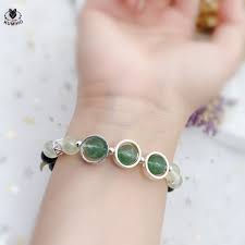 五行手鍊 葉子 綠草莓晶 green strawberry 葡萄石 prehnite kambaba jasper 925純銀飾 kumiho silver jewelry rings