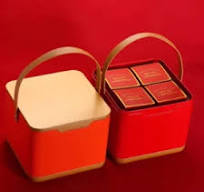 Rectangular Mooncake Tin Box with Plastic Tray to Hold 4 PCS ...