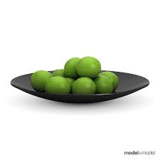 Limes In A Black Bowl 3d Model Black Bowl Metal Bowl Lime