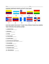 A passport was given to those attending with a fall trivia question to be answered and when answered, a … Hispanic Heritage Month Flag Quiz Grades 4 12 Fun Tpt