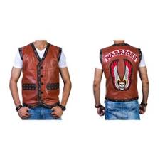 Warriors vest jacket in brown worn by swan (michael beck) in the warriors. The Warriors Movie Leather Vest Jacket Bike Riders Halloween Costume Pradux