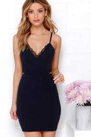 Heartbeat Song Black And Navy Blue Backless Lace Dress Lace Dress Backless Lace Dress Casual Dresses