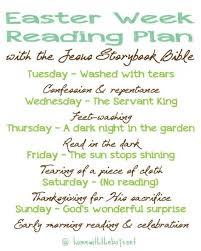 Easter Week Reading Plan With The Jesus Storybook Bible In