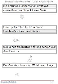 Die kinder waren sehr motiviert; Grundschule Nachhilfe De Arbeitsblatt Deutsch Klasse 1 Sinnerfassendes Lesen Und Kleine Bilder Dazu Malen