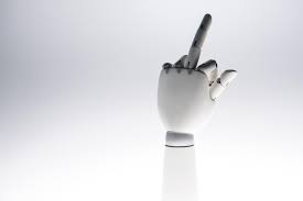 Robot Hand Showing Middle Finger Isolated On Free Stock Photo and Image  191570834