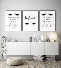 Lash Out Eyelashes Prints Set Set Of 3 Lashes Print Lash Decor Beauty Salon Decor Lashes Studio Lash Room Decor My Life May Not Be Perfect In 2021 Lash Room Decor Beauty Salon Decor Lash Room
