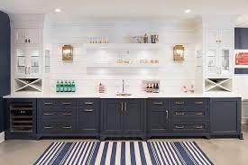 Quality, competitively priced kitchen cabinets & bathroom cabinets. Home Bunch On Instagram Two Toned Cabinet Inspiration Cabinet Paint Color Benjamin Moore Hale Navy Lake House Interior Wet Bar Basement Wet Bar Cabinets