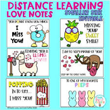 Distance Learning Love Notes Editable By Teach Love And Iced Coffee Teachers Pay Teachers Student Gifts Distance Learning Teaching