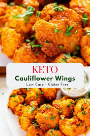 Keto Cauliflower Wings Air Fryer Or Oven Gluten Free Recipe Cauliflower Wings Keto Cauliflower Healthy Appetizers