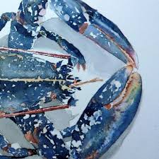 Kticrea On Instagram Animaux Animals Homard Breton Grille Avec Du Beurre Sale C Est Comme Ca Que Je L Aime Lobsterfrombrittany Watercolor Painting Art