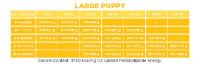 Golden Retriever Puppy Feeding Chart Goldenacresdogs Com