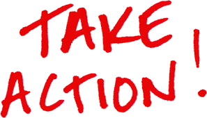 Action game, a genre of video game. Take Action