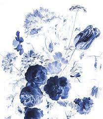 Go up the stairs from the second exhibition room where you've saved your friends from the electric bars. Royal Blue Flowers 044 Wallpaper Panel Xl By Kek Amsterdam Burke Decor