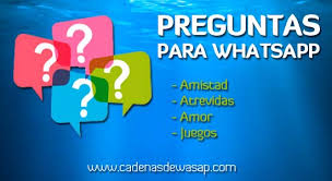 Enlaces (links) para unirse a grupos whatsapp españoles ✅ deportes, graciosos, amistad si eres español o vives en españa y estás buscando grupos whatsapp, en este post queremos compartir contigo los mejores grupos whatsapp de españa. Cadenas De Preguntas Para Whatsapp Nunca Vistas