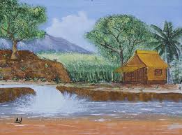 Some of the worksheets for this concept are 05 lessons 16 30, raffles girls primary school, reviewer pambansang sagisag grade 2, raffles girls primary school, uri ng mga salita ayon sa kayarian, philippine national symbols, the. Bahay Kubo Sa Tabing Ilog Painting By Alvin Juan