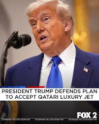 President Donald Trump is defending a plan to accept a gifted jet from the  government of Qatar to use as Air Force One. He says it would be 'stupid'  not to, but