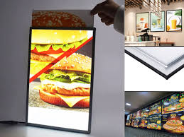 LED Slim Advertising Lightbox Sign Wall-Mounted Poster Board Menu Frame  A1A2 | eBay UK