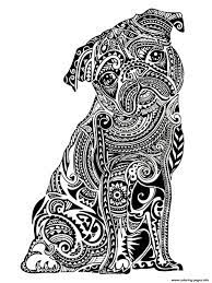 Here are complex coloring pages for adults of animals. Dogs Coloring Pages Difficult Adult Coloring Home