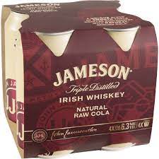 Calories in jameson based on the calories, fat, protein, carbs and other nutrition information submitted for jameson. Jameson Irish Whiskey Raw Cola Cans
