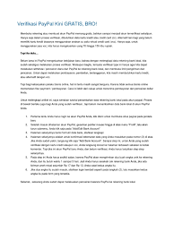 Semoga anda semua dapat mengikuti langkah demi langkah yang. Verifikasi Paypal Gratis