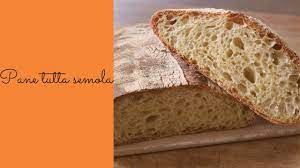 Il pane di semola di grano duro. Pane Di Semola Fatto In Casa Con Poco Lievito Youtube
