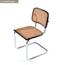 Black beauty in toronto these cesca chairs have an ebonised beech frame and armrests, with dark woven cane seats. Marcel Breuer Cesca Chairs Vintage Chrome Wicker And Black
