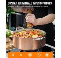 Unbranded Large 8 Quart Nonstick Stock Pot with Lid, Golden Granite  Coating, Oven Safe, Induction Compatible, PFOA PFAS Free 33D29910B02