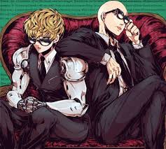 One Punch Man Saitama Genos Suits Ties Sunglasses One Punch Man Anime Saitama One Punch Man One Punch Man One punch man is one of the funniest and most entertaining anime series i've ever watched in my entire life. one punch man saitama genos suits