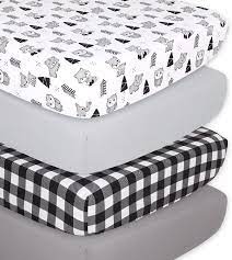 Buy The Peanutshell Woodland Animal Fitted Crib Sheet Set For Baby Boys Or Girls Unisex 4 Pack Woodland Animals Buffalo Plaid Online In Usa B09b4hqmx7