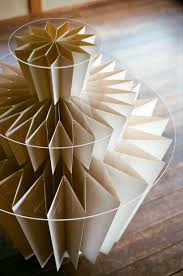 Paper Table By Hiromitsu Konishi Miso S O N For Kamijiya In Ise Japan Project To Create Display Furniture For A Company Paper Table Paper Store Paper
