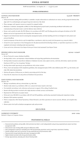 clinical data manager resume sample