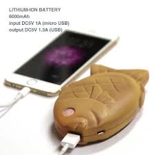 たいやき型のモバイルバッテリーでiphoneに電気を注ごう たいやき モバイル たい