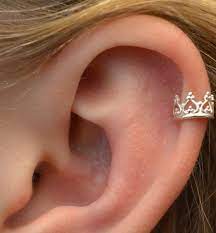 crown ear cuff ear wrap helix ear cuff non pierced cartilage earring helix earring fake piercing gold ear cuff ec619 ear cuff gold ear cuff cartilage ear cuff