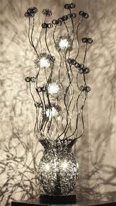 Modern Corner Floor Lamp In Black And Silver Flower Vase Style Lamp Floor Lamp Corner Floor Lamp