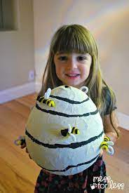 Diy Paper Mache Beehive Bumblebee Costume Accessory Bee Costume Diy Paper Mache Bee Hive Craft