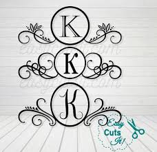 3 Mailbox Monogram Frames Svg Dxf Eps Pdf Compatible With Cricut Explore Silhouette Cameo Etc Monogram Stencil Cricut Monogram Mailbox Monogram