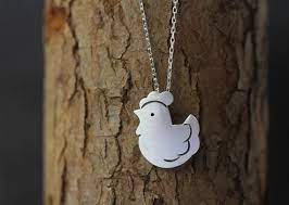 Handmade Chicken Pendant Womens Necklaces Jewelry Handmade