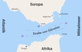 Bordered by morocco, it lies along the boundary between the mediterranean sea and the atlantic ocean and is one of nine populated. Strasse Von Gibraltar Entstehung Und Bedeutung Fur Die Natur