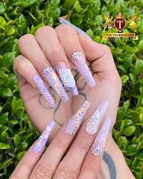 « #nails #acrylicnails #purple #purplenails #fingertattoos #cute #coffin #coffinnails». Cute Spring Long Coffin Nails Ideas Of 2020 Stylish Belles