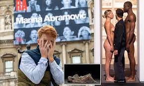 I went to the Marina Abramović's art exhibition to squeeze between two naked  people... I'm not a prude but I couldn't help blurting out 'I'm so sorry' |  Daily Mail Online