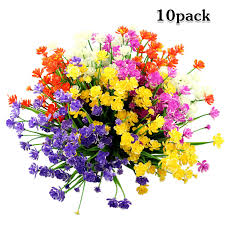 What you put in them could be crucial. Lucky Snail 10 Pcs Artificial Flowers Outdoor Uv Resistant Fake Flowers No Fade Plastic Flowers Faux Greenery Shrubs Plants Indoor Outside Hanging Planter Home Garden Christmas Decor 5 Colors Silk Flower Arrangements