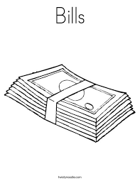 The bill pictures george washington, the first president of the united states. Bills Coloring Page Twisty Noodle