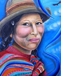 Plum Valley Oil canvas Arleta Berta Artist