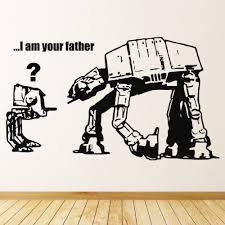 Dekoracijo višjega razreda zagotavlja visoko kakovosten tisk, zaradi. I Am Your Father Star Wars Banksy Wall Sticker