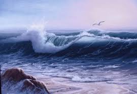 Gambar pemandangan pantai, pohon kelapa, pasir, ombak dan sampan serta matahari salah satu gambar pemandangan yang mewakili keindahan indonesia. Mengapa Air Laut Selalu Berombak Anak Bertanya