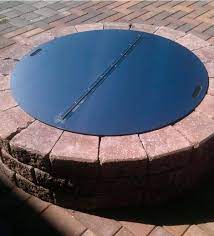 2 wide velcro straps to secure cover in place. Heavy Duty Stainless Steel Round Fire Pit Cover Plowhearth
