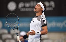 Fabio fognini saves one match point to defeat countryman salvatore caruso in five sets at the australian open on thursday. Fabio Fognini Tennis Racquet Tennisnerd Net