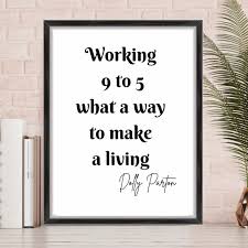 Dolly Parton Print Werken 9 tot 5 Print Quote Print Music - Etsy Nederland