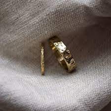 Mens Gold Wedding Ring 5mm Mens Textured Ring Mens Rustic Etsy Mens Wedding Rings Gold Thin Diamond Wedding Band Mens Gold Band